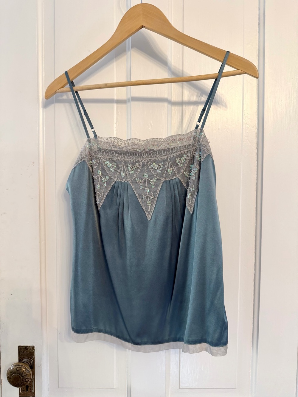 Silk Lace Sequin Cami Top Y2K